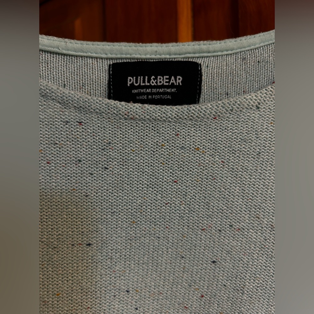 Pull&Bear teal knit sweater